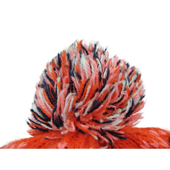 Old Navy Fair Isle Knit Beanie Hat Red with Lama Design Pom Pom Size S-M Acrylic - Picture 7 of 11